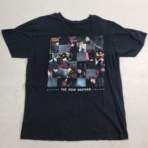 Vintage The Dead Weather Rock Band Black T-Shirt Rock Metal Concert Tour Sz L